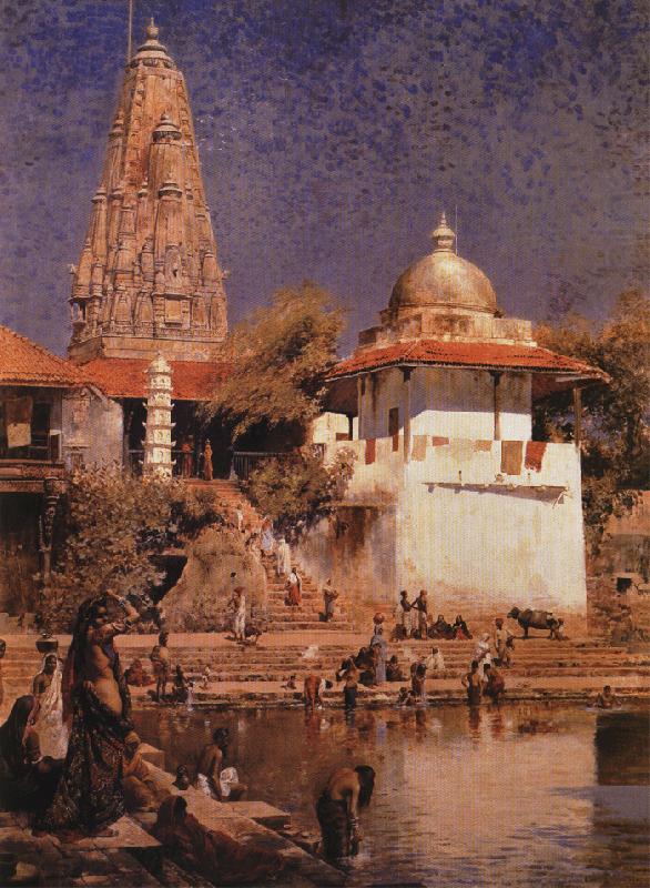 Edwin Lord Weeks The Temple and Tank of Walkeshwar at Bombay china oil painting image